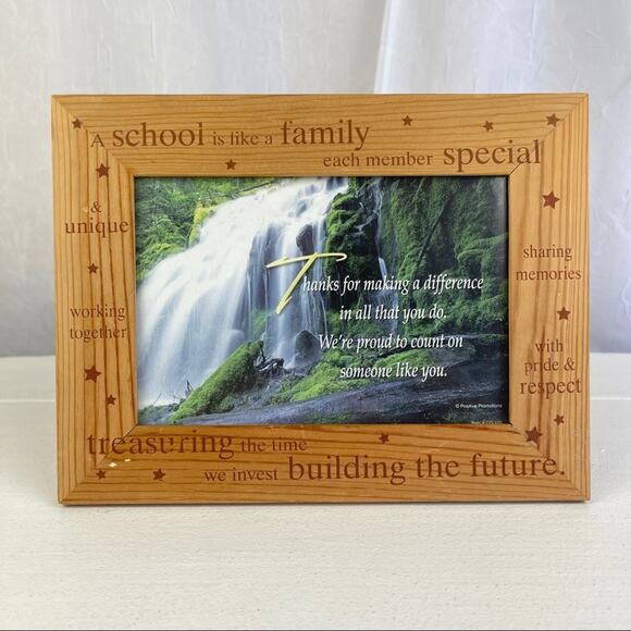 VTG Photo Picture Frame School Teacher Wooden Decor Gift Vintage Early 2000’s - Picture 1 of 16
